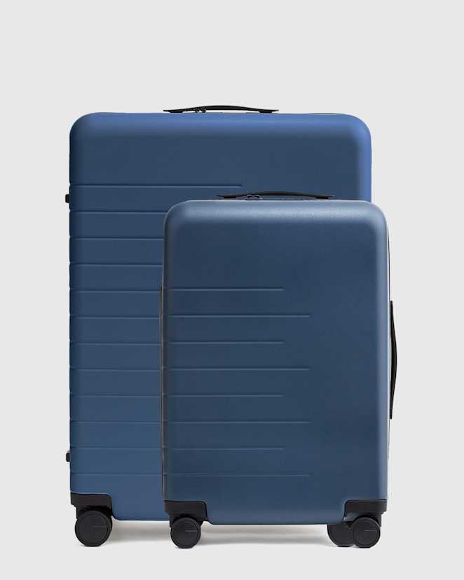 Navy Carry-On & Large Check-In Suitcase Bundle