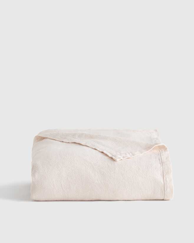 Oat Vintage Wash European Linen Bed Cover