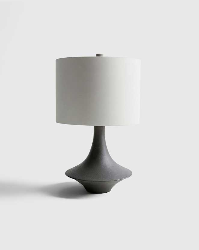 Black Sculptural Resin Table Lamp