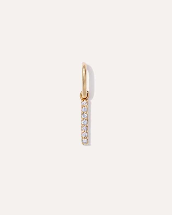 Yellow Gold 14K Gold Diamond Letter Charm