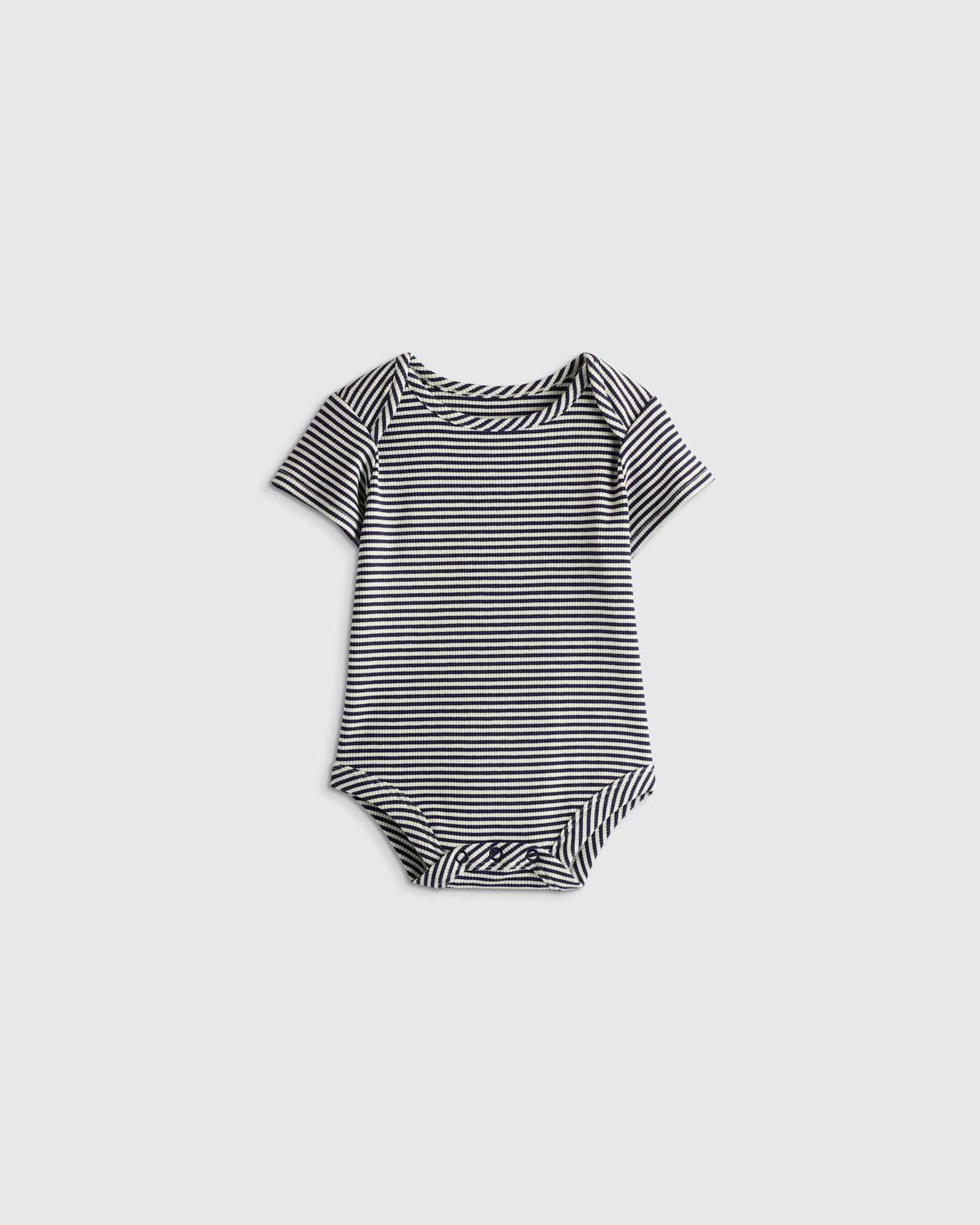 navy-stripe Softest Rib Short Sleeve Bodysuit