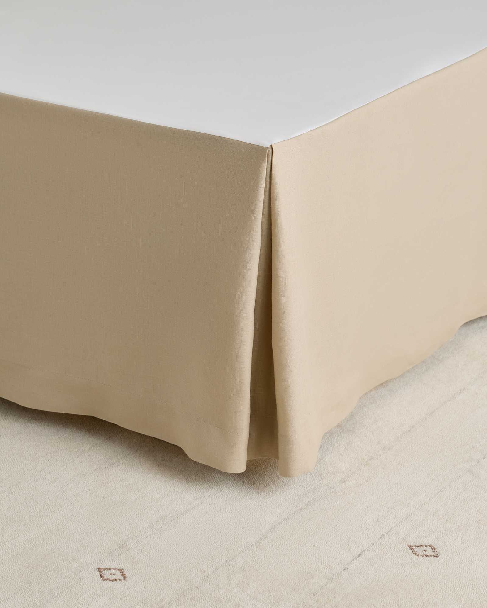 Toffee European Linen Bed Skirt