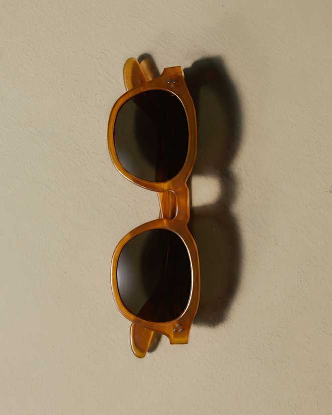 Honey with Green lens Tahiti Polarized Acetate Sunglasses