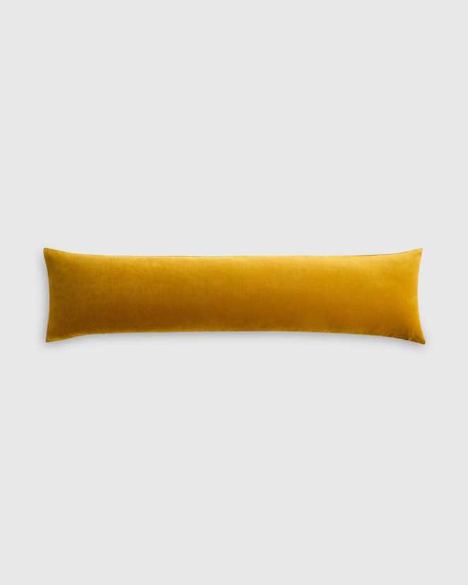 Marigold Cotton Velvet Oversized Lumbar Pillow Cover