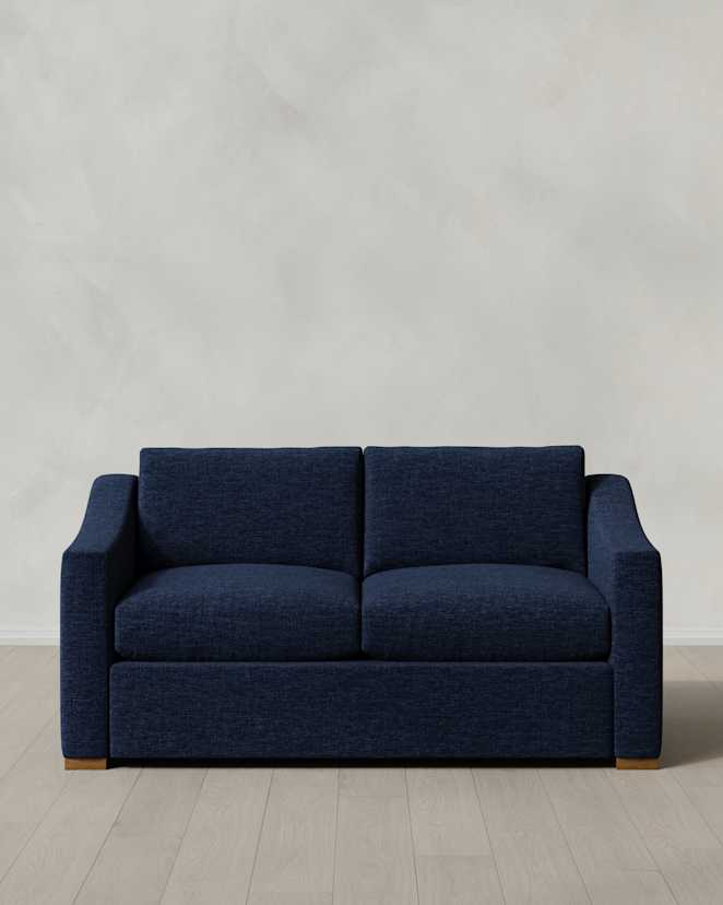 Ink Hollis Slope Arm Sofa in Performance Chenille Linen Blend
