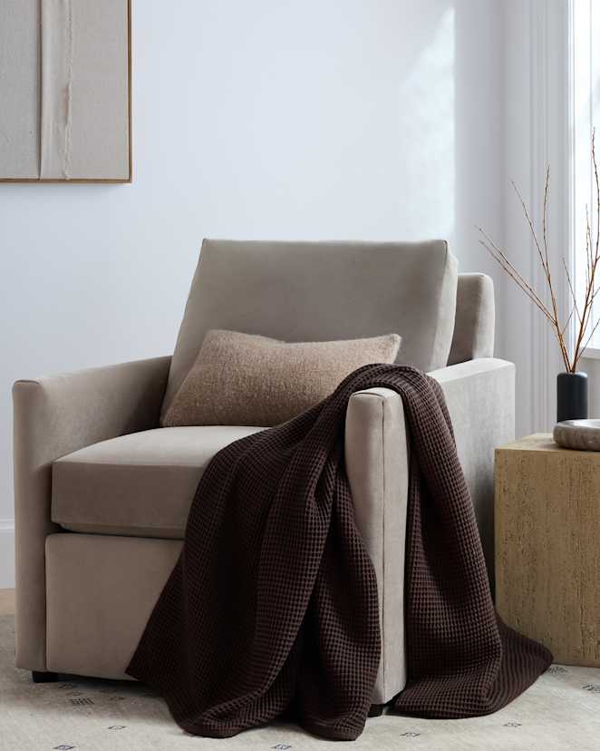 Espresso Organic Waffle Throw