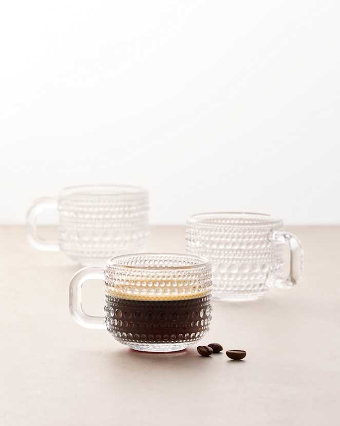 No Color Jupiter Glass Espresso Mug (Set of 6)