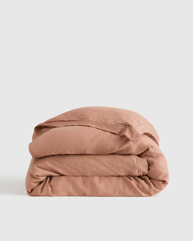 Desert Sunset European Linen Double Flange Duvet Cover