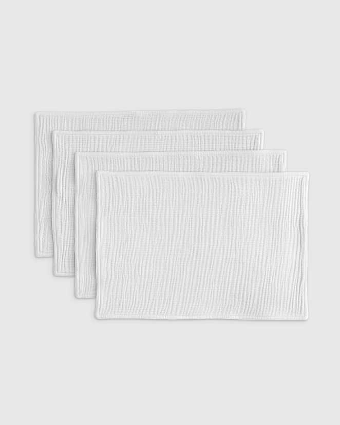 White Organic Airy Gauze Placemats