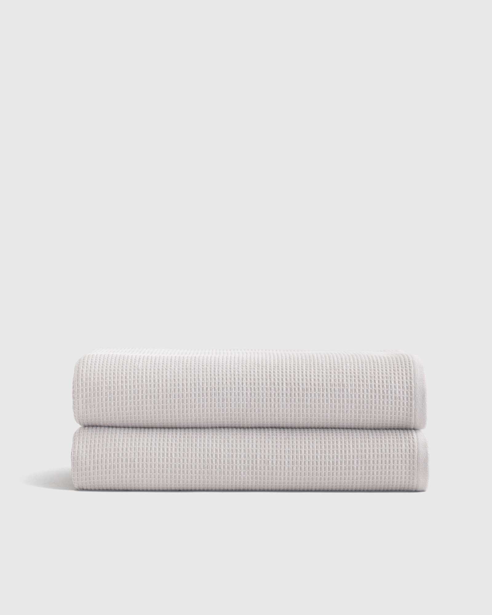 silver Turkish Waffle Terry Bath Sheet (Set of 2)