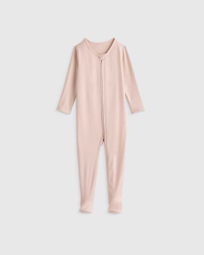 Peach Blush Softest Rib Footie