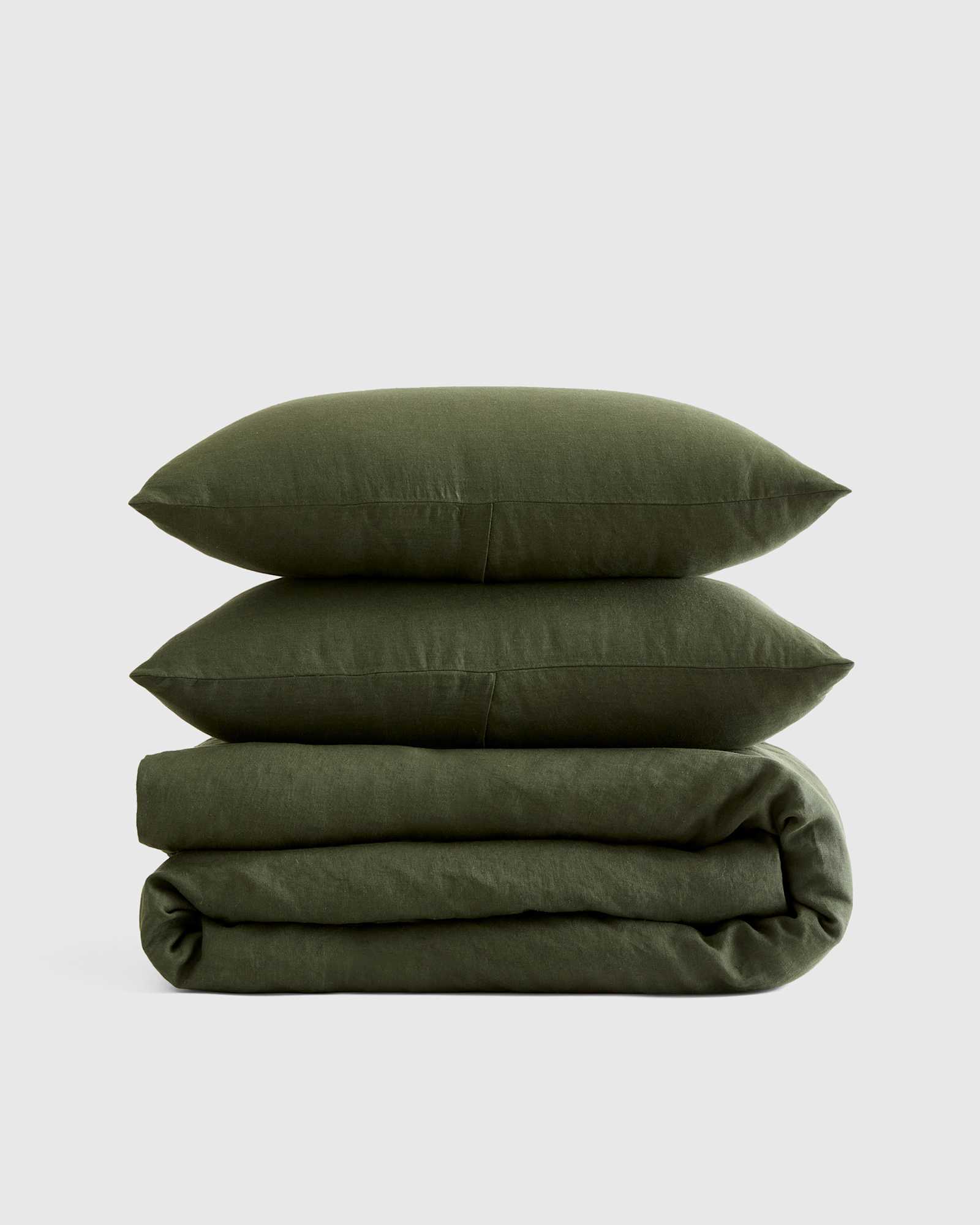 Pine European Linen Duvet Cover Set