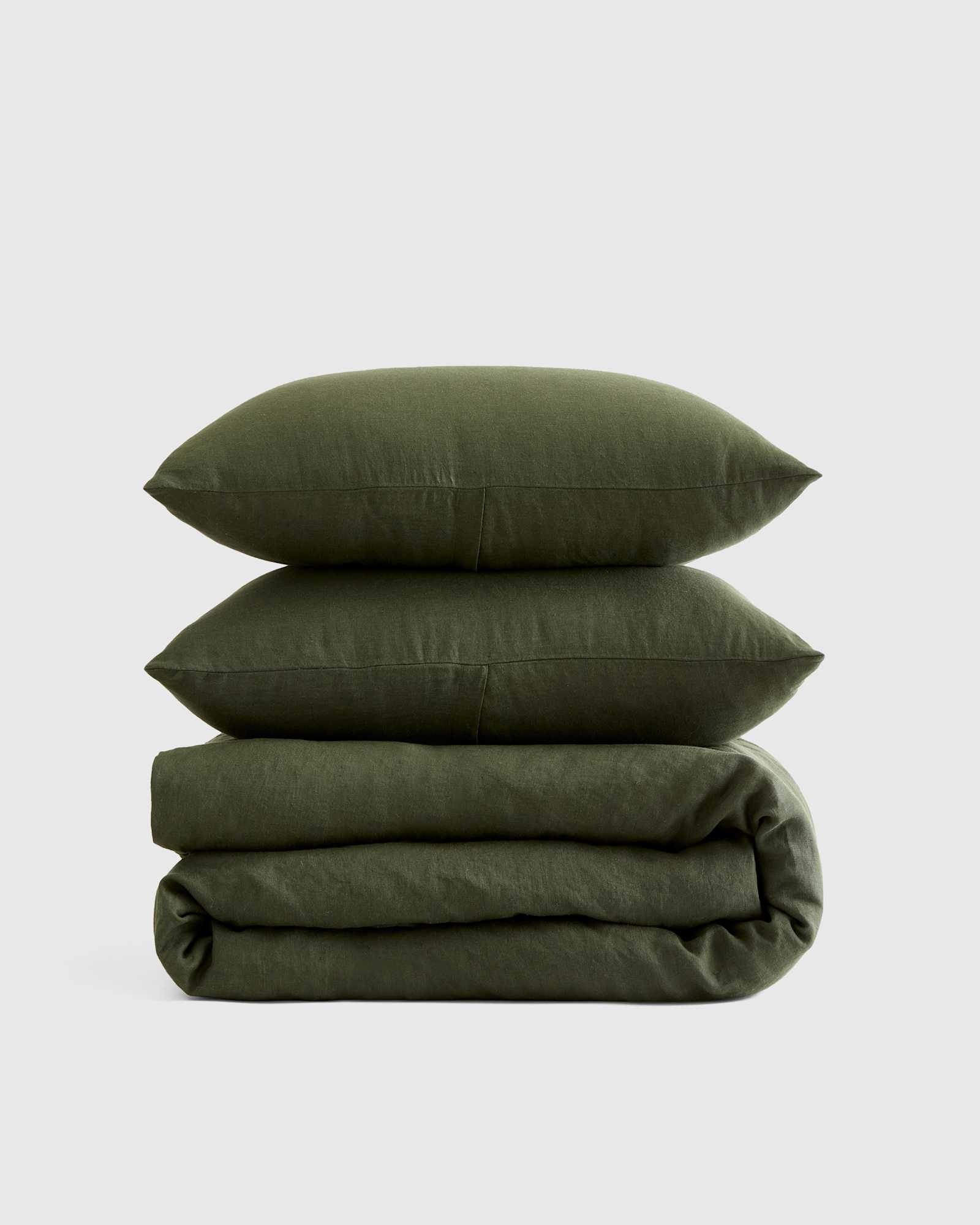 pine European Linen Duvet Cover Set