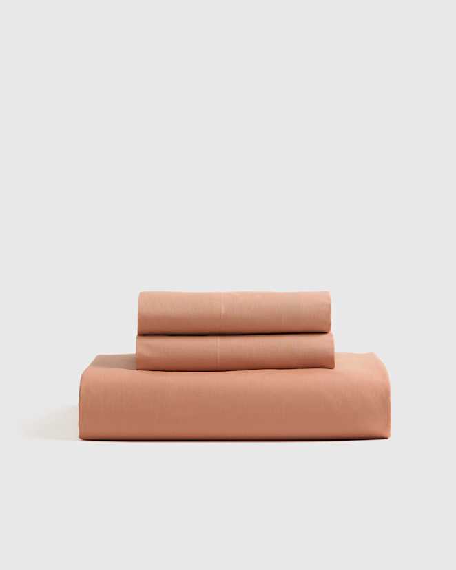Sedona Organic Crisp Percale Fitted Sheet Set