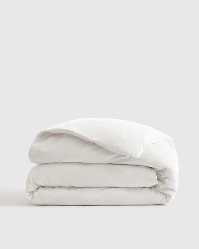 White Luxury Organic Sateen Duvet Cover