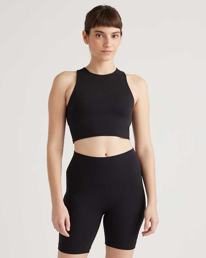 Black Ultra-Form High-Neck Cropped Tank