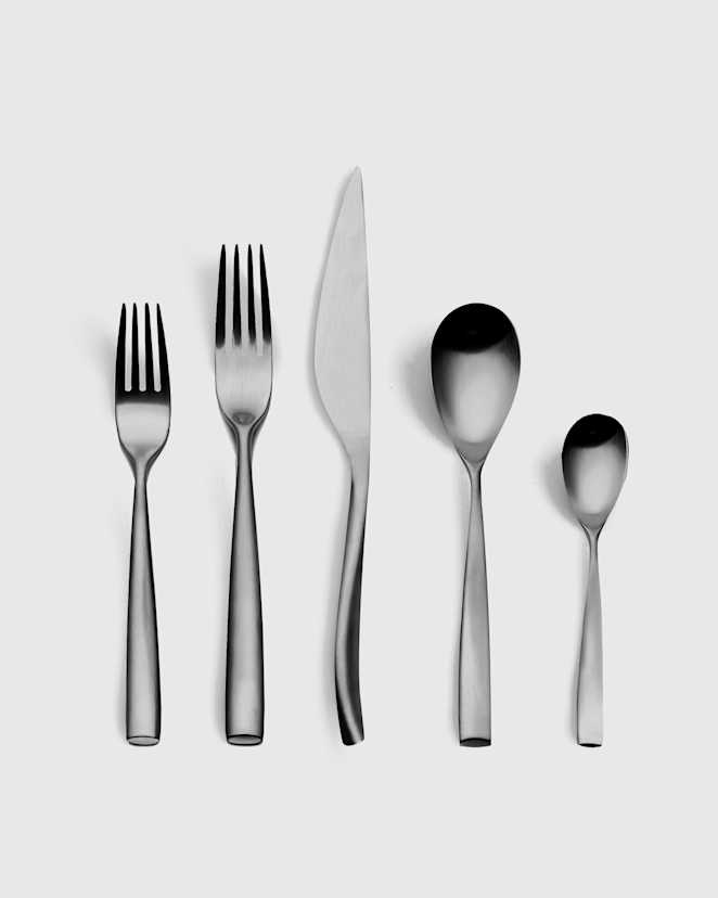 Brushed Stainless Steel Arte Flatware 20-Pc Set by Mepra