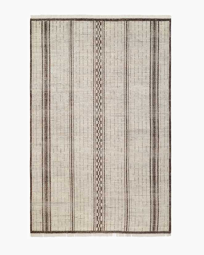 Beige Nahla Hand-Knotted Wool Rug