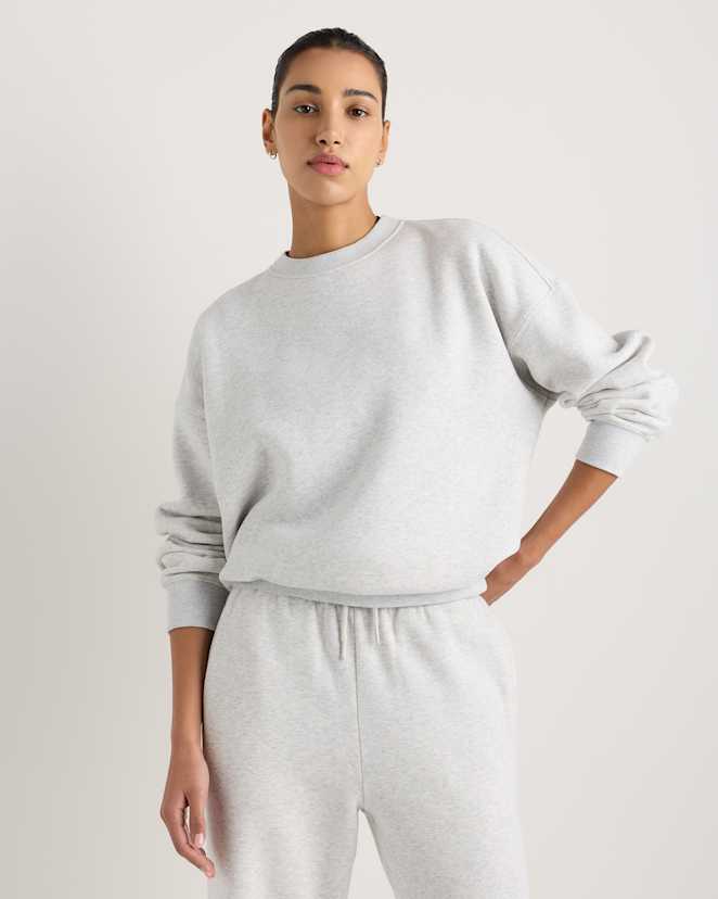 Light Heather Grey Everyday Fleece Crew