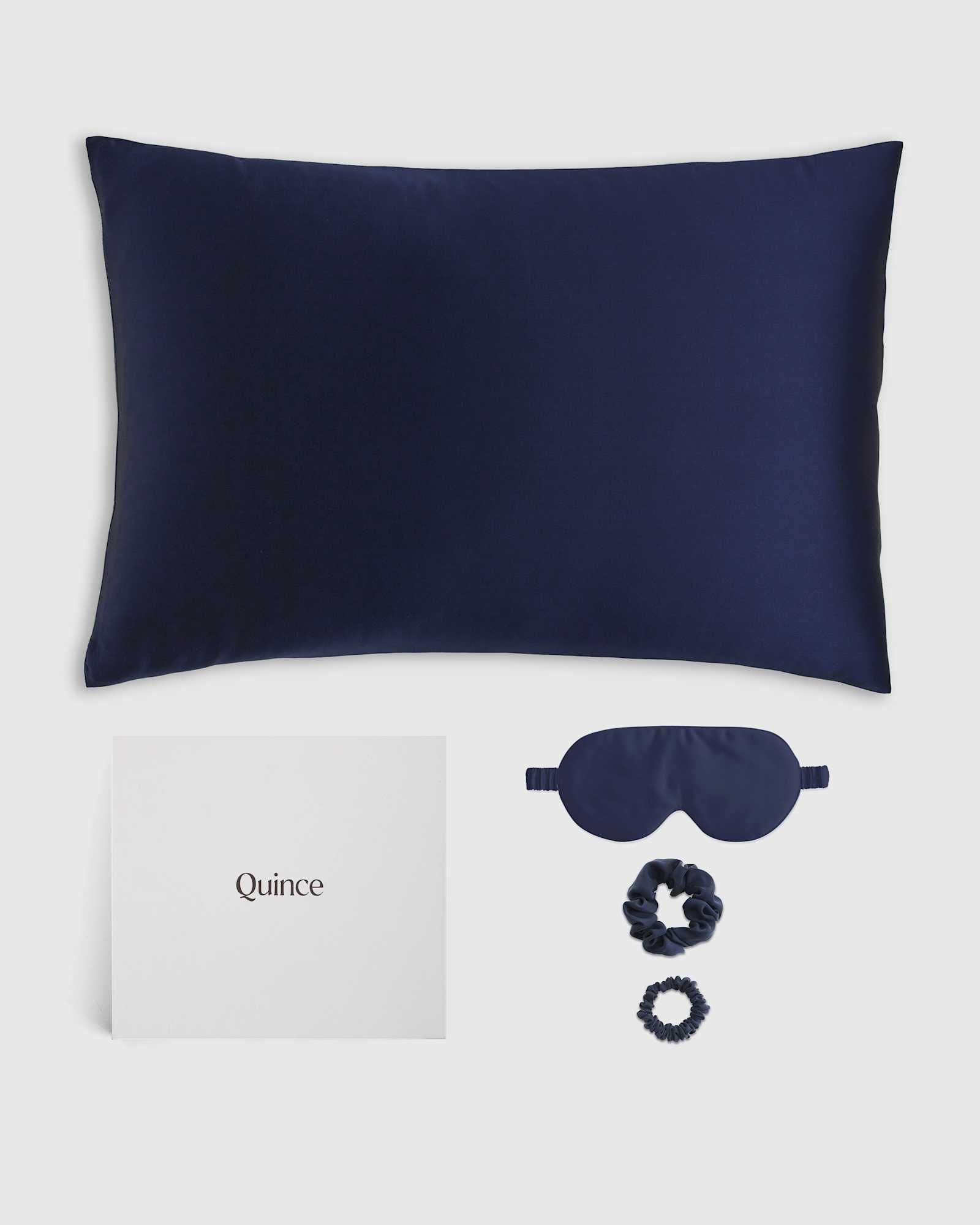 Navy silk gift set