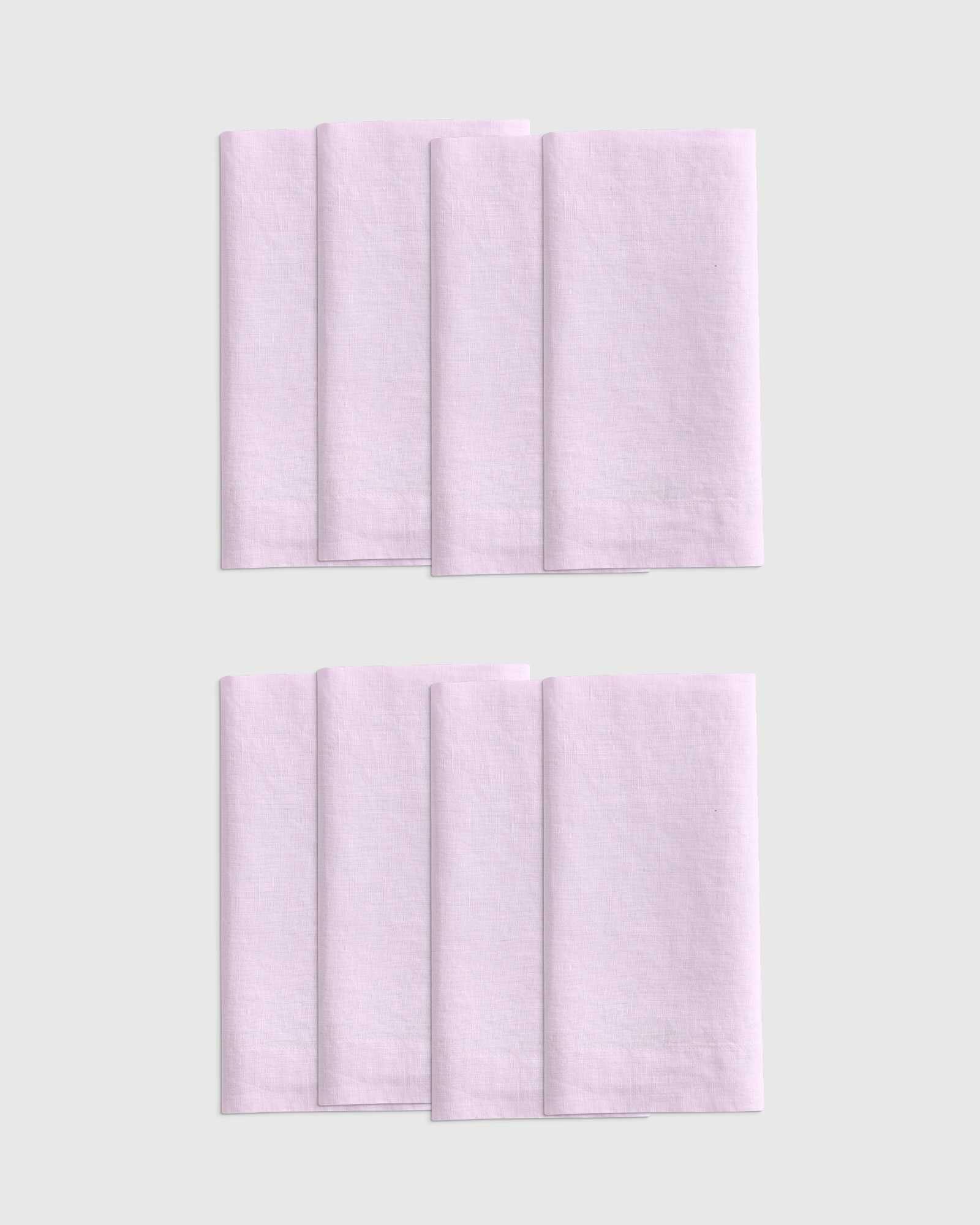 orchid European Linen Wide-Hem Napkins (Set of 8)