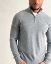 Mongolian Cashmere Quarter Zip Sweater 4x5 thumbnail