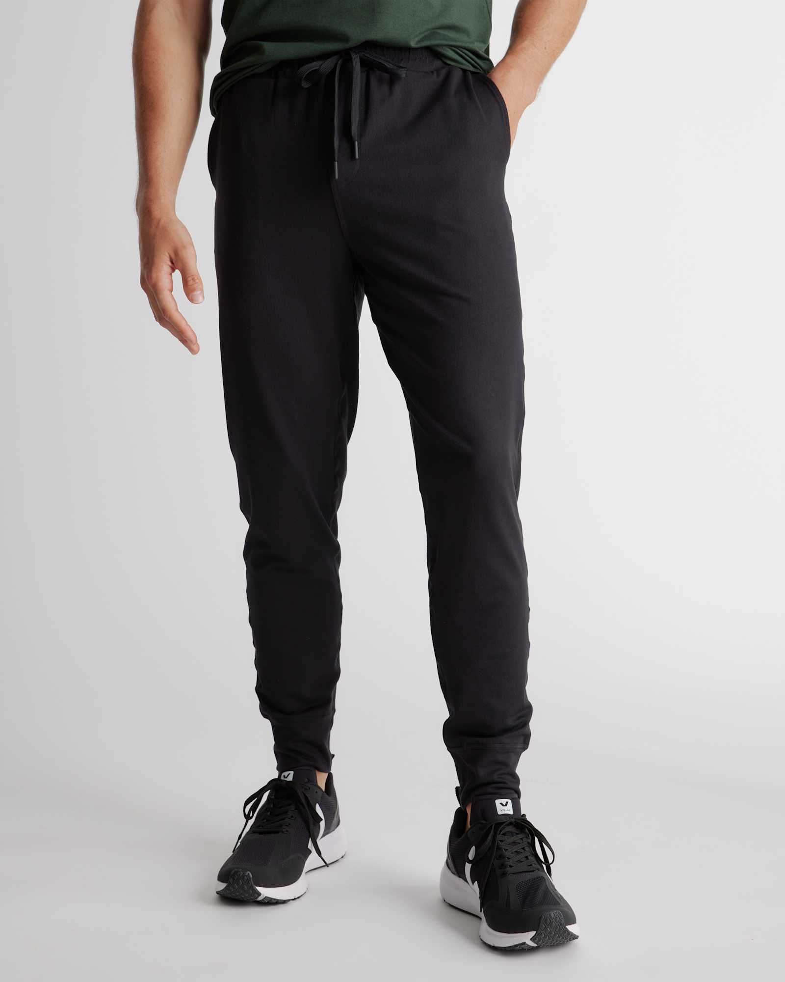 black Flowknit Performance Joggers