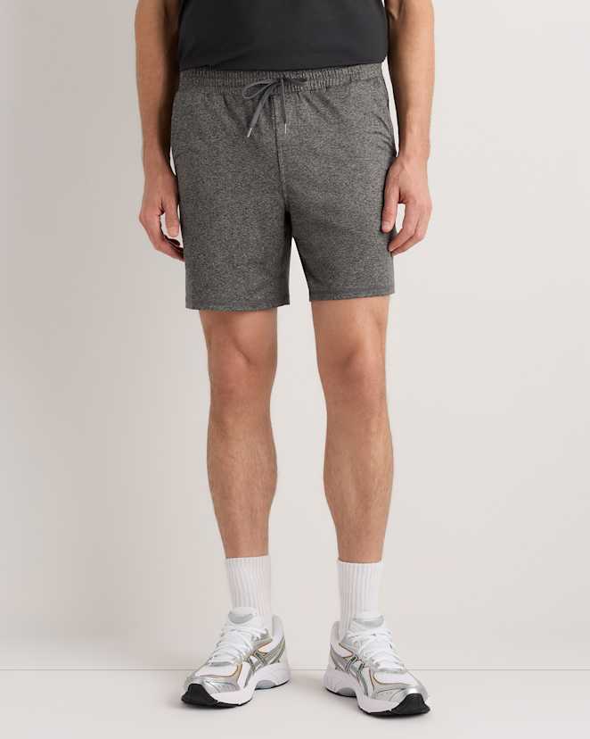 Heather Grey Flowknit Performance Shorts - 7.5"