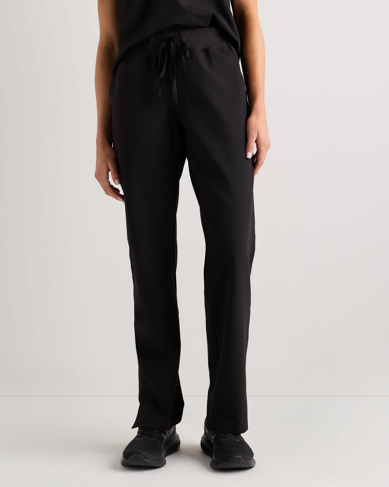 Bold Black AeraFlex Scrub Cargo Pants