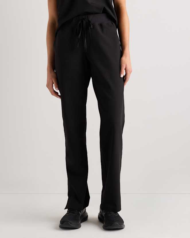 Bold Black AeraFlex Scrub Cargo Pants