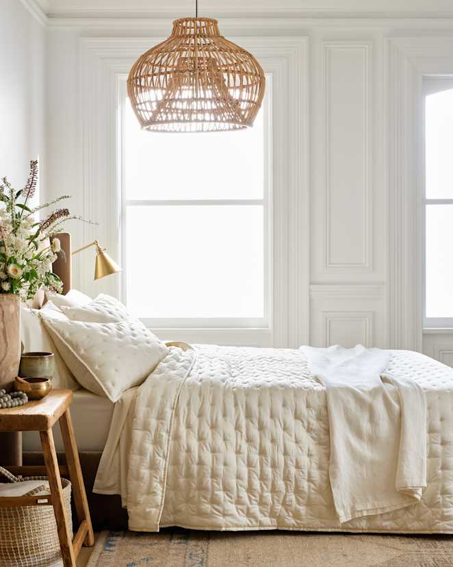 Ivory Bamboo Dream Quilt