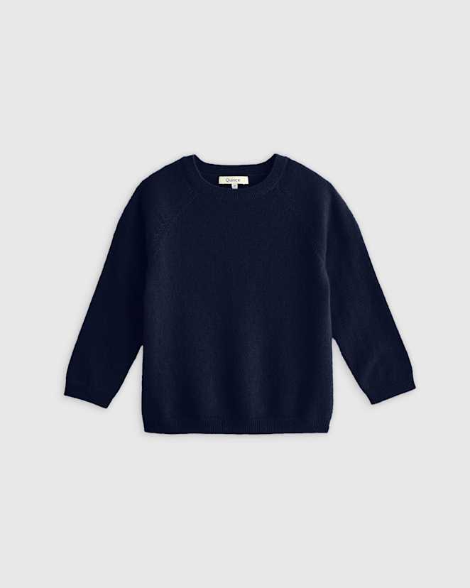True Navy Washable Cashmere Crewneck Sweater