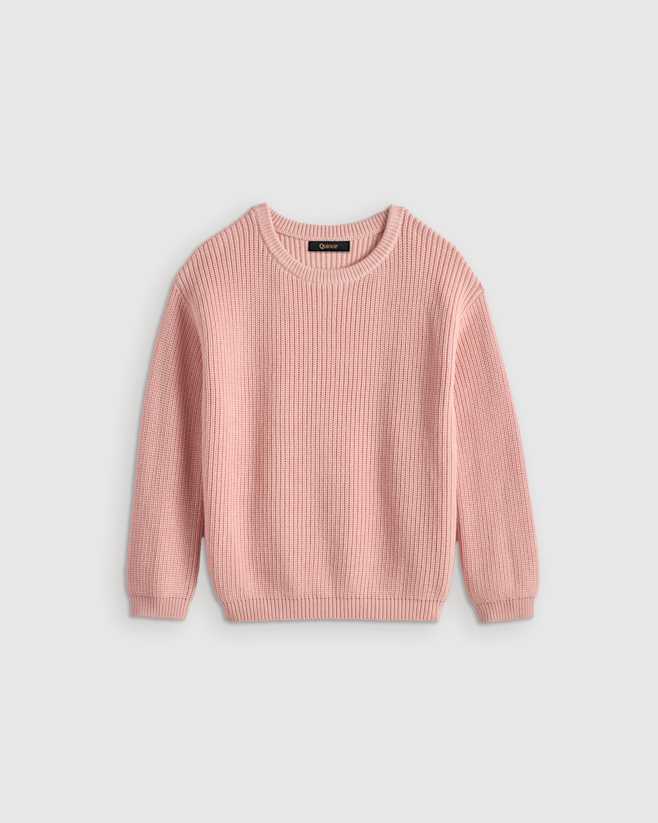 Silver Pink 100% Organic Cotton Fisherman Tunic Sweater