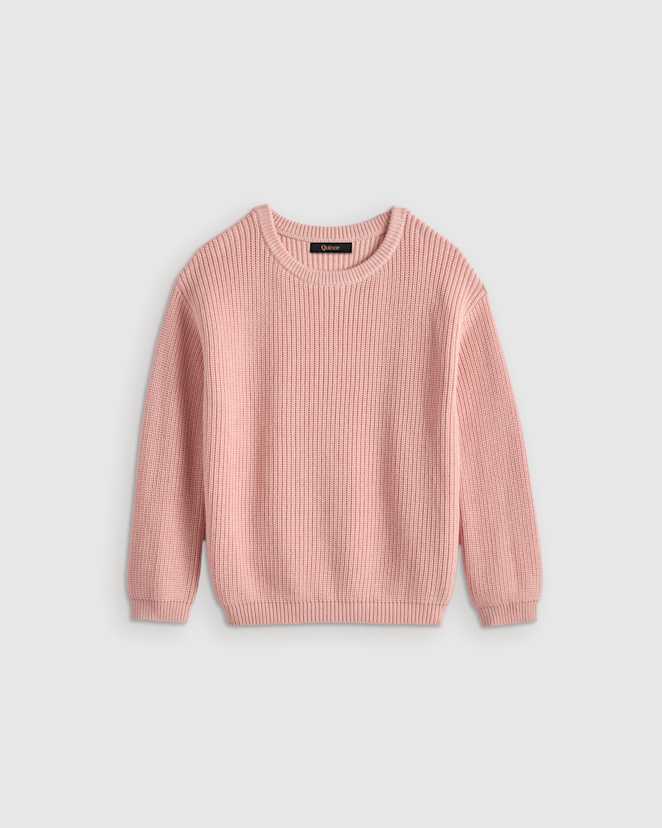 Silver Pink 100% Organic Cotton Fisherman Tunic Sweater