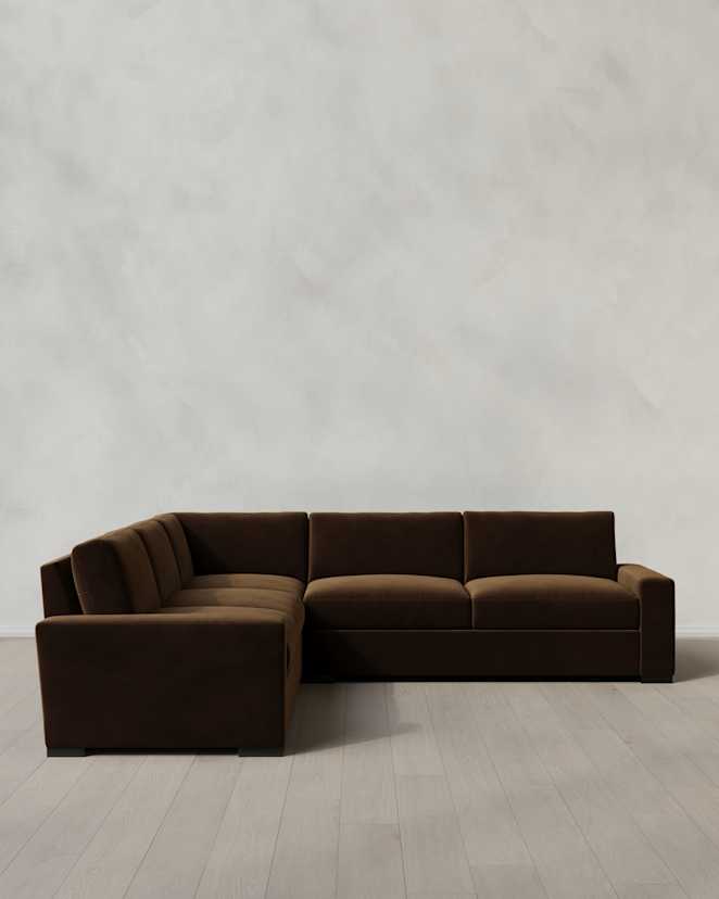 Java Stillman L Sectional in Performance Velvet