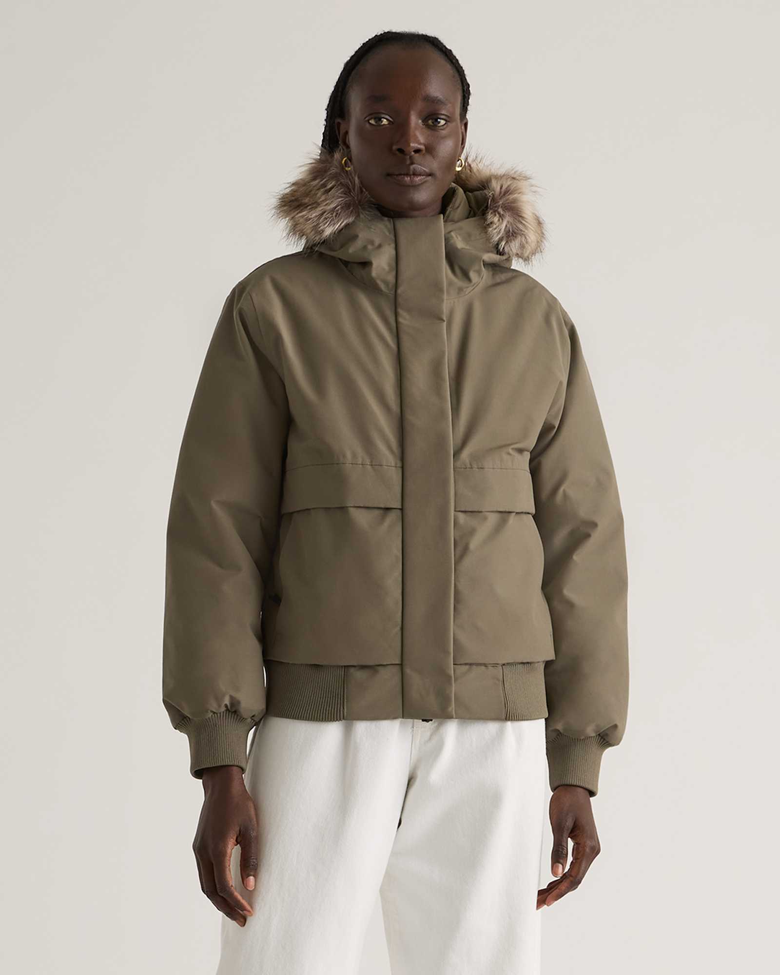 Faded Cargo Responsible Down Hooded Short Parka