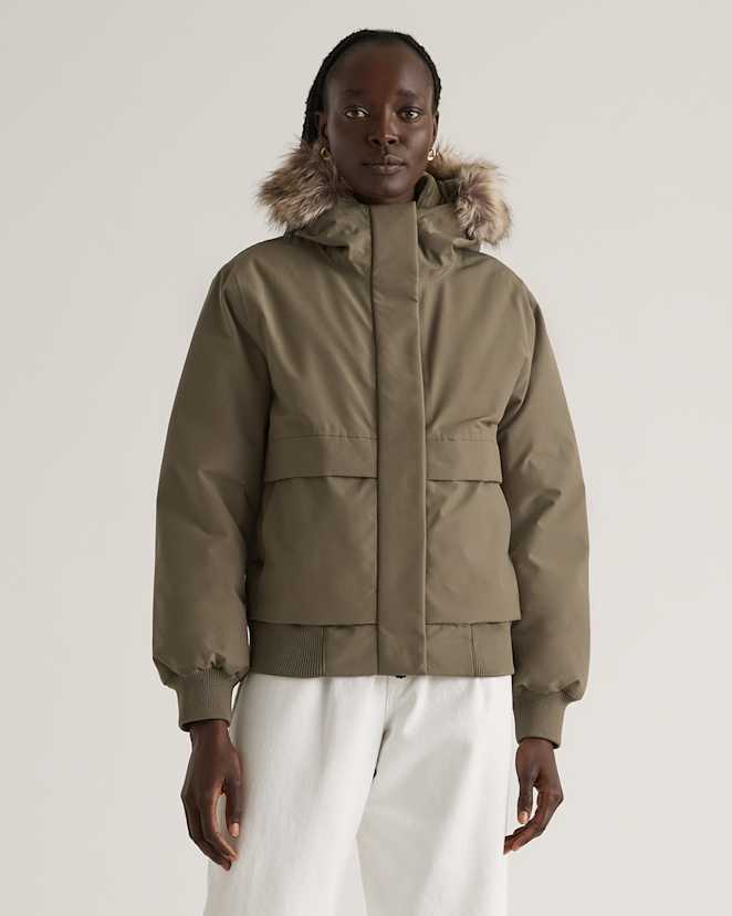 Faded Cargo Responsible Down Hooded Short Parka