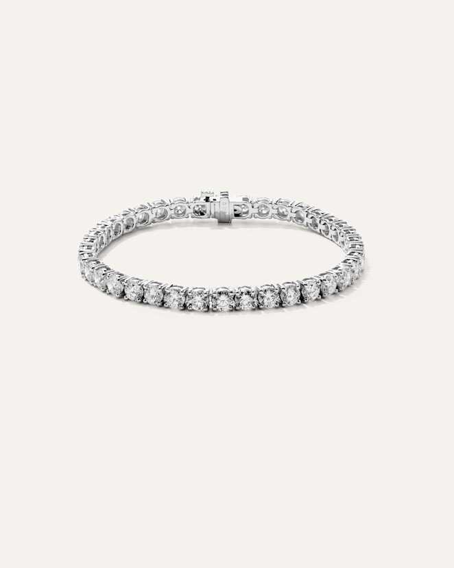 White Gold 14K Gold Lab Grown Diamond Tennis Bracelet - 10ctw