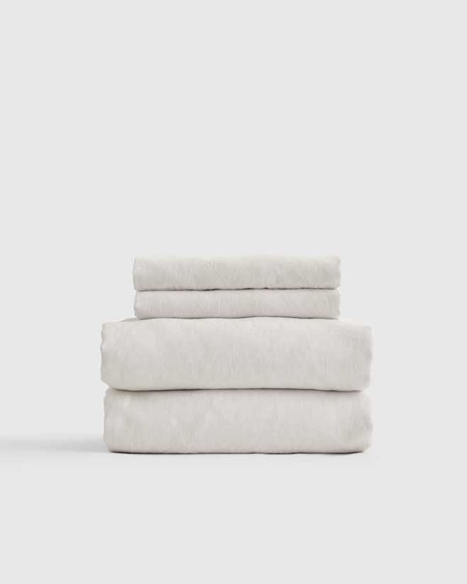 Sand European Linen Sheet Set