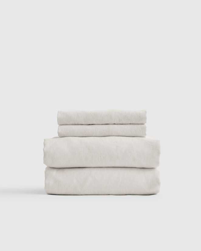 Sand European Linen Sheet Set
