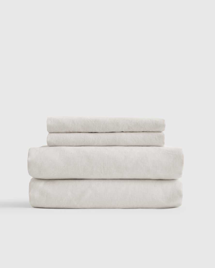 Sand European Linen Sheet Set