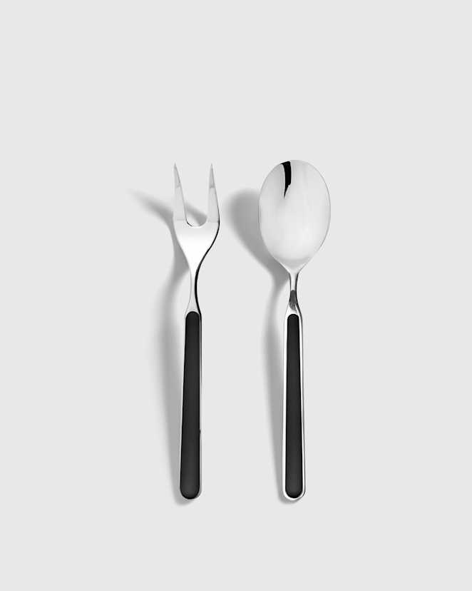 Black Fantasia 2-Pc Serving Utensil Set by Mepra