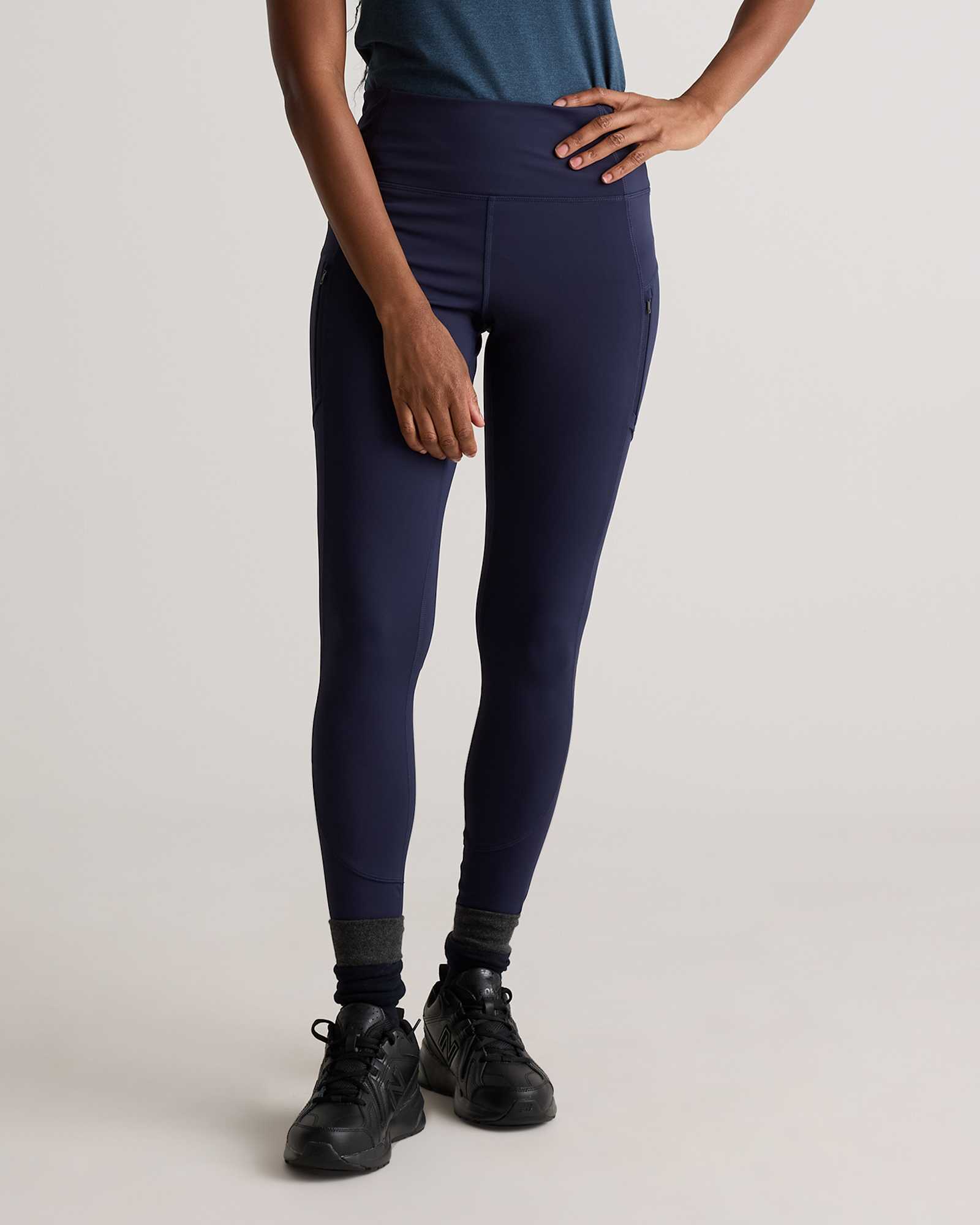 Deep Navy Whistler High-Rise Pocket Thermal Legging