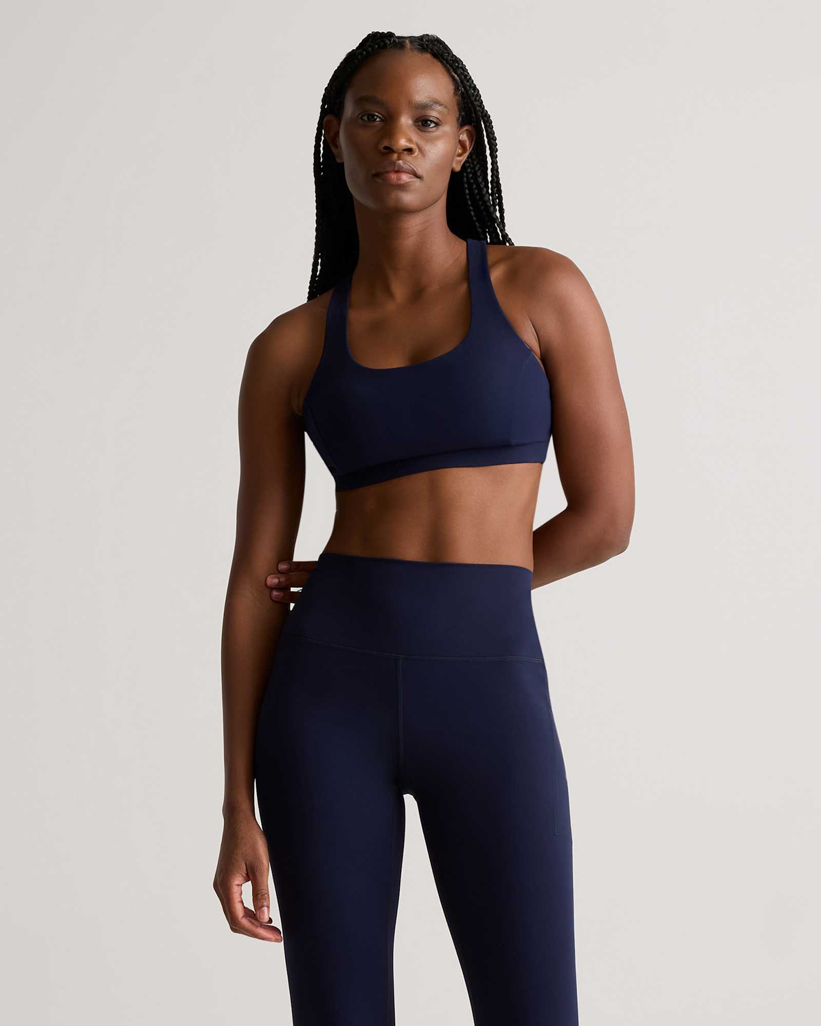deep-navy Power-Up Strappy Sports Bra