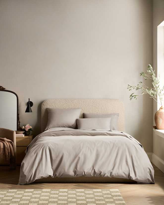 Dove Ensemble de literie de luxe en percale biologique classique