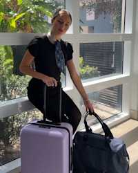Carry-On Suitcase Lavender Arielle Silvester 4x5