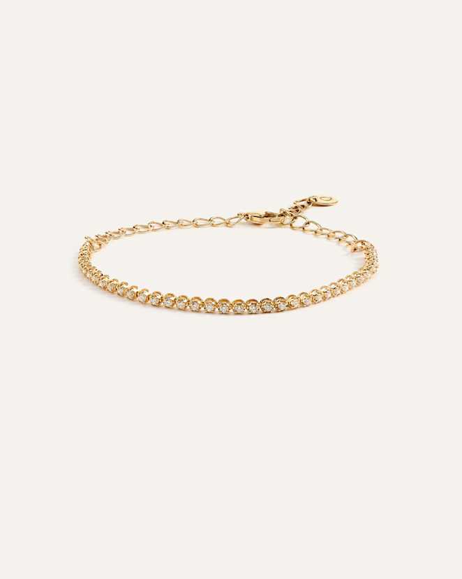 Yellow Gold 14K Gold Diamond Petite Tennis Bracelet - 0.50ctw