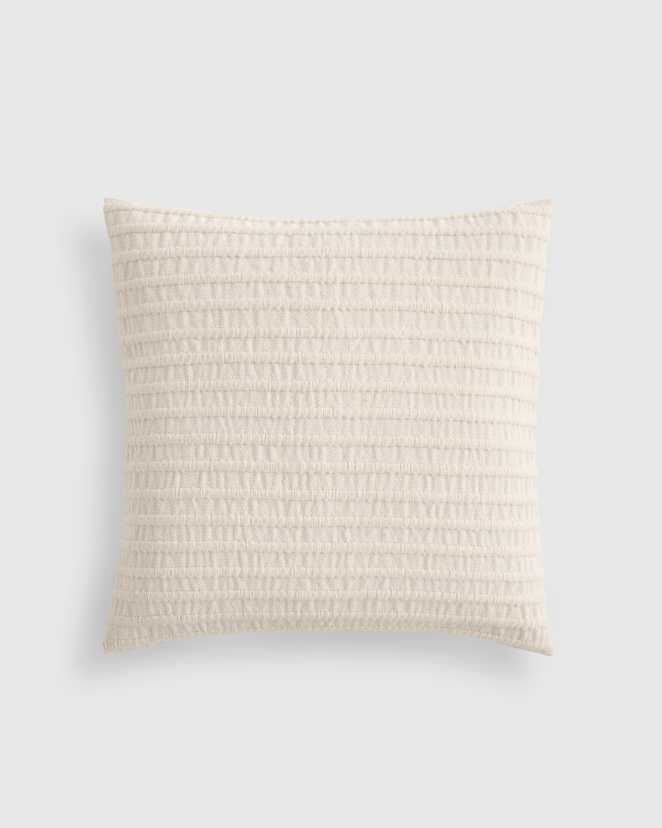 Natural Ribbed Wool Cotton Pillow Cover