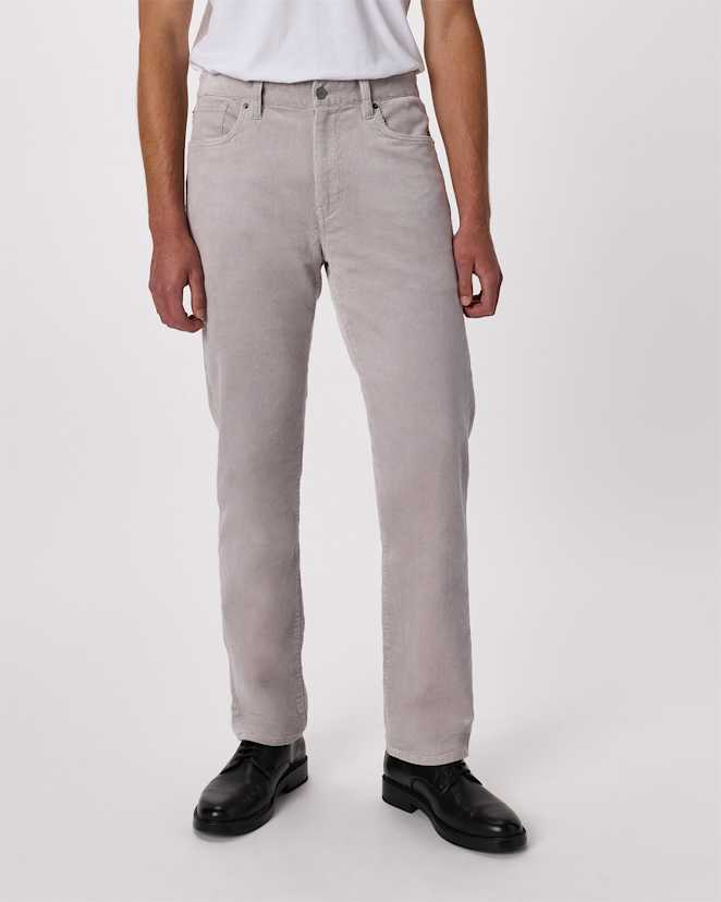 Granite Grey Organic Stretch Corduroy 5-Pocket Pants