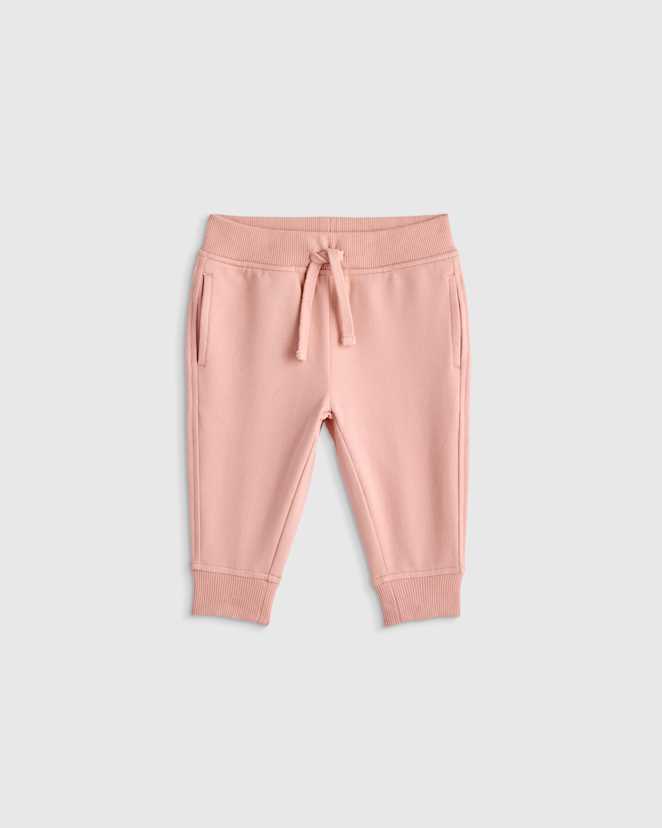 Pink Rose Organic Cotton French Terry Joggers